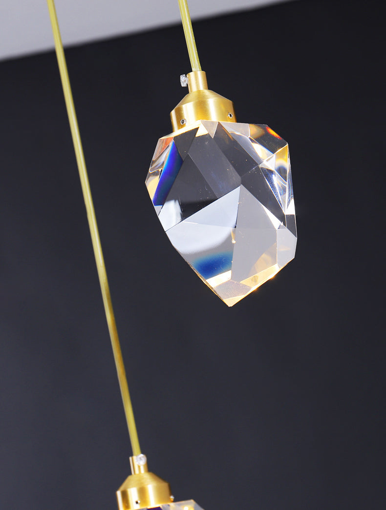 Ultra-moderne Einfachheit Diamant Multi-Licht Anhänger Kristall Suspension Anhänger Licht für das Restaurant