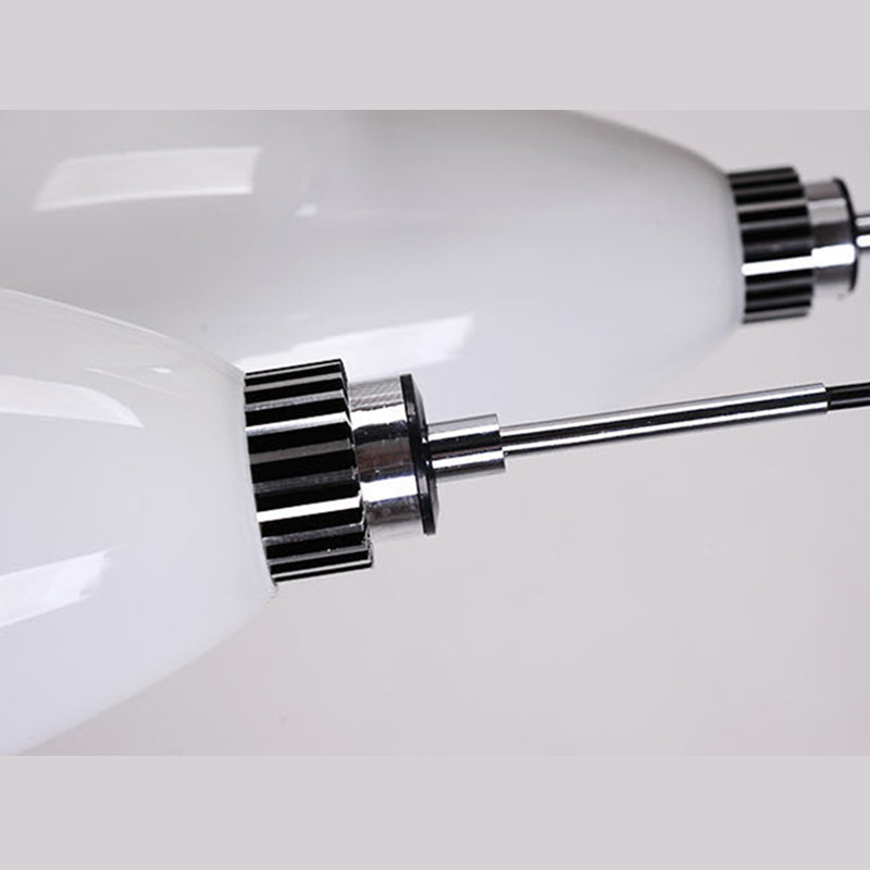 1 Light Bell Pendant Lighting Modern simplicity White Glass Pendant Ceiling Lights for Restaurant