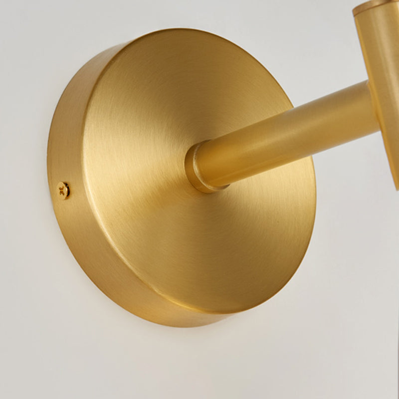 Ball Shaped Bedroom Wall Sconce Lighting Glass Simplicity Style Sconce Light Fixture in Gold