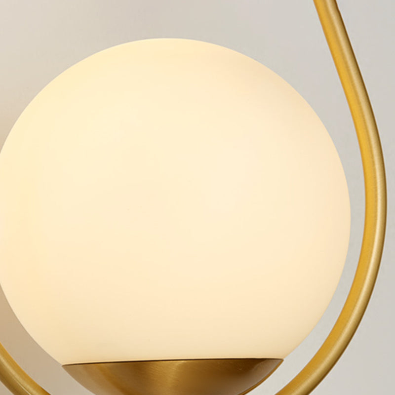 Ball Shaped Bedroom Wall Sconce Lighting Glass Simplicity Style Sconce Light Fixture in Gold