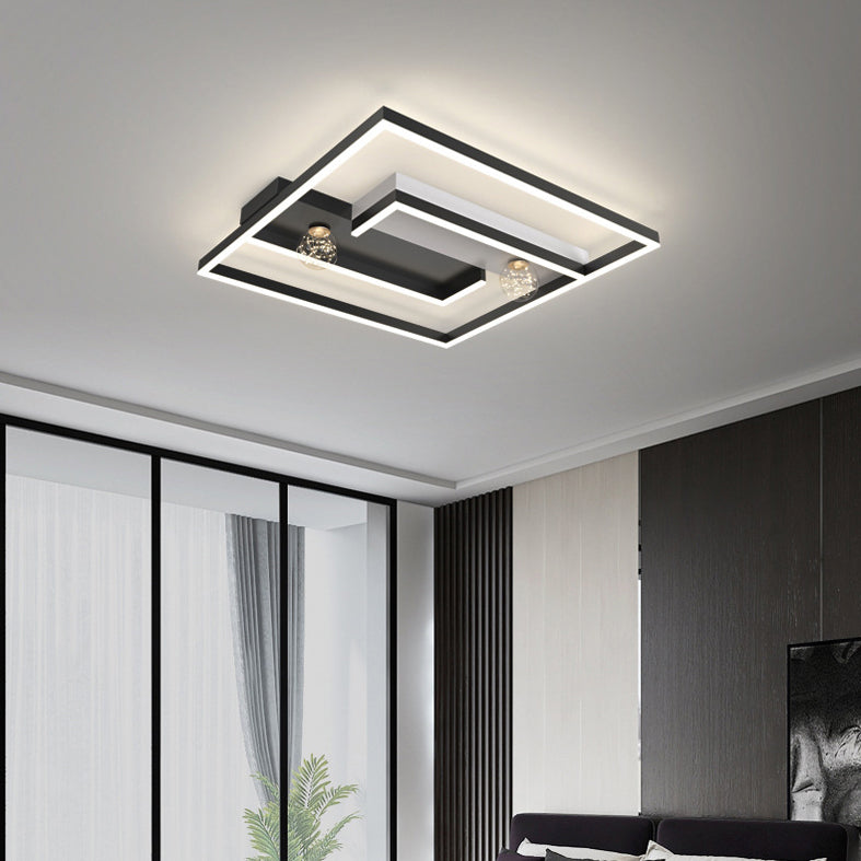 Square Flush Mount Ceiling Light Acrylic Modern Simplicity Flush Mount Ceiling Light for Living Room