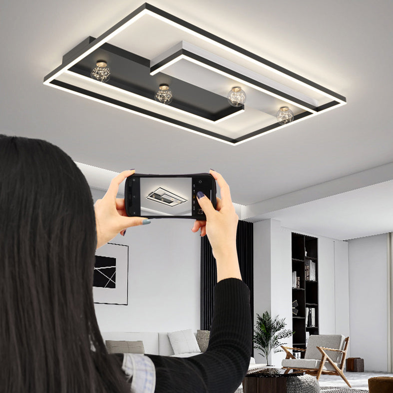 Square Flush Mount Ceiling Light Acrylic Modern Simplicity Flush Mount Ceiling Light for Living Room