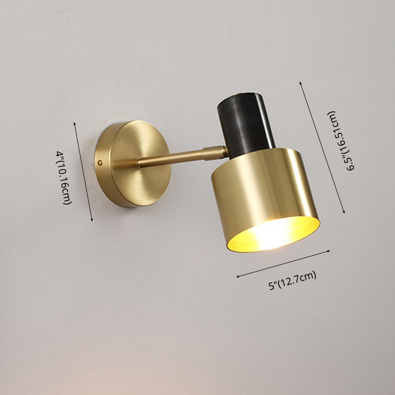 Illuminazione da parete per pareti cilindri in stile minimalista Illuminazione a parete da letto in metallo