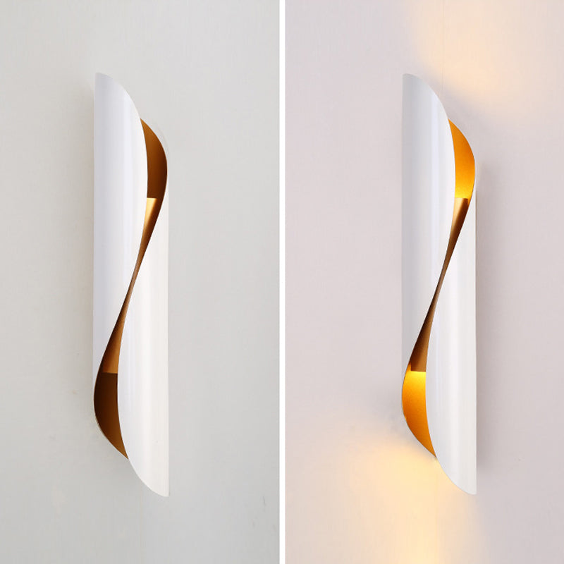 Modern Luxury LED Wall Lamp Wrought Iron Cylindrical Wall Sconce for Interior Spaces