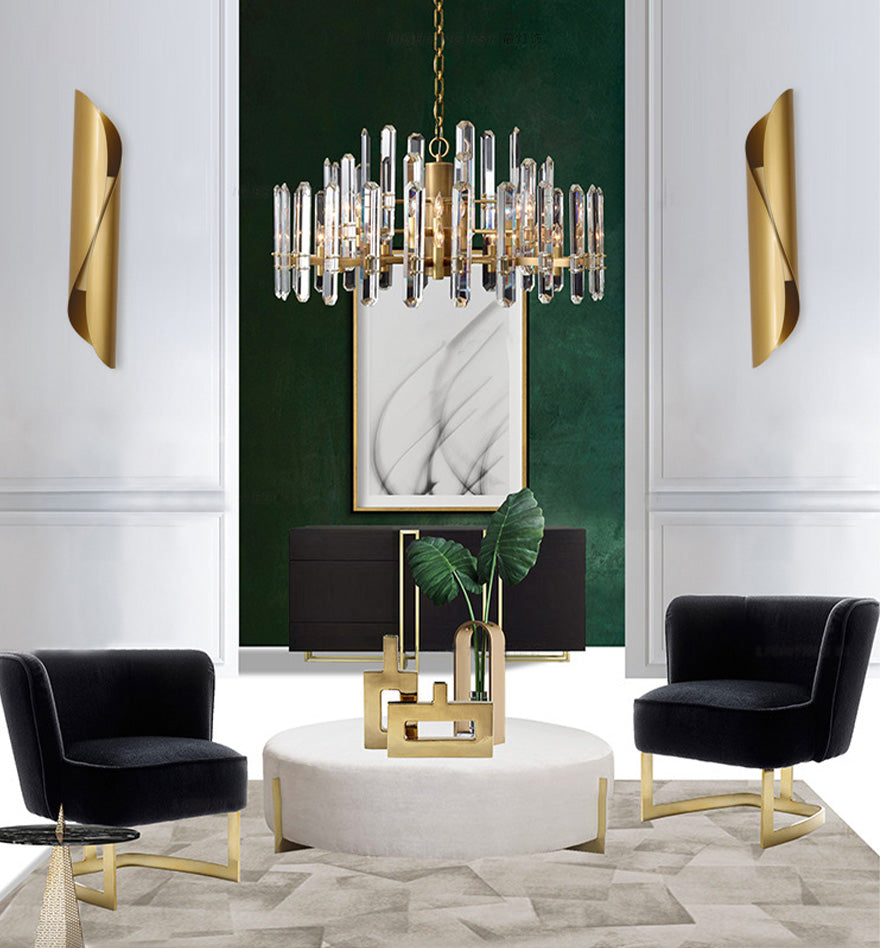 Modern Luxury LED Wall Lamp Wrought Iron Cylindrical Wall Sconce for Interior Spaces