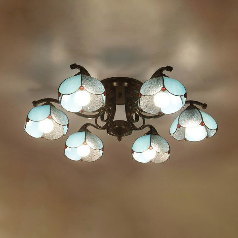 Tiffany Tiffany 3/6/8 3/6/8 Gris / blanc / bleu semi Flush Mount Light