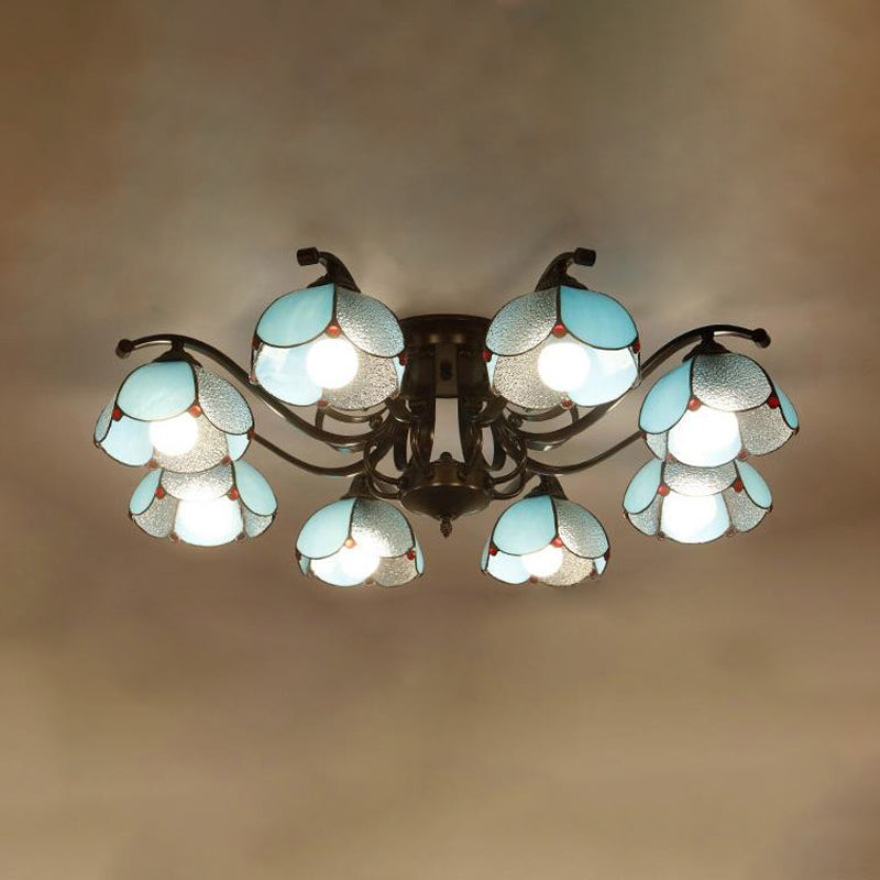 Tiffany Tiffany 3/6/8 3/6/8 Gris / blanc / bleu semi Flush Mount Light