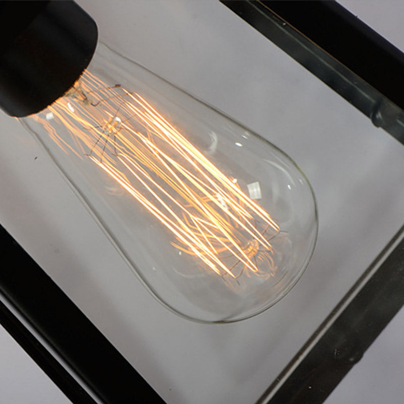 Geometrische klare Glas 1-Licht-Wandleuchte Industrielle Außenwandlampe