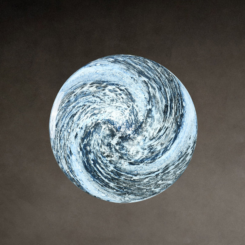 Contemporary Glass Wall Lighting 1-Light Circle Sconce Light for Bedroom