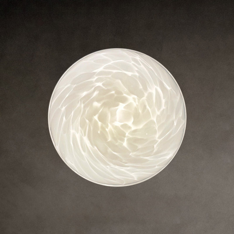 Contemporary Glass Wall Lighting 1-Light Circle Sconce Light for Bedroom