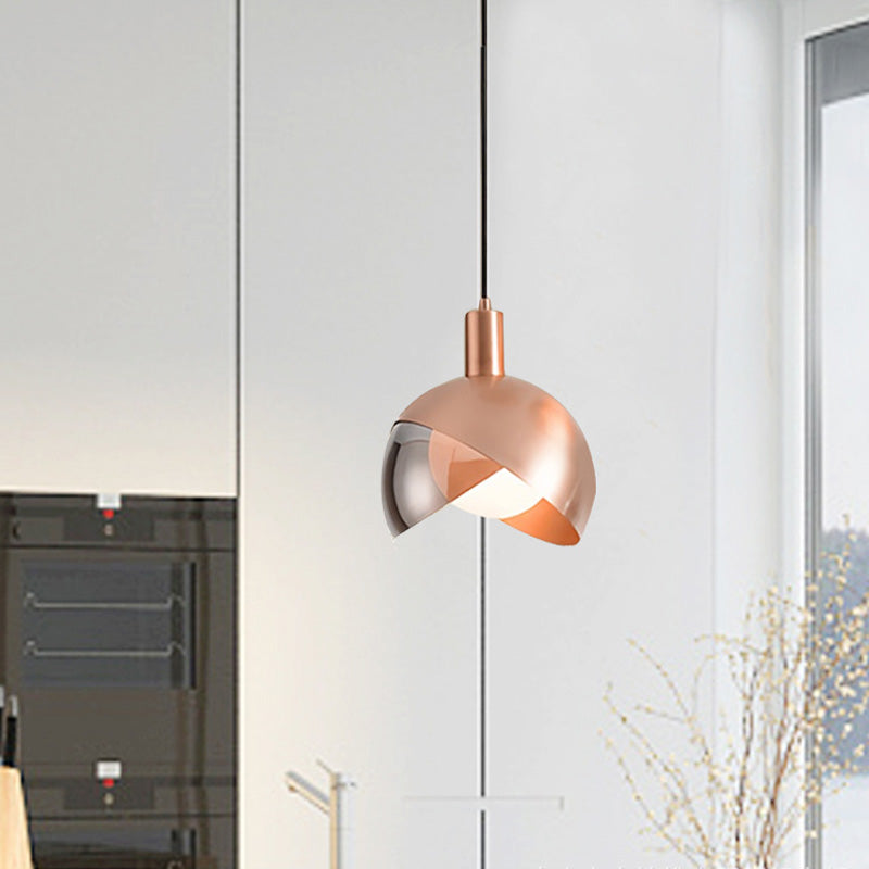 Globe -LED -Einzelheizenlicht im modernen kreativen Stil Schmiedeeisen -Hanglampe mit Glasschatten