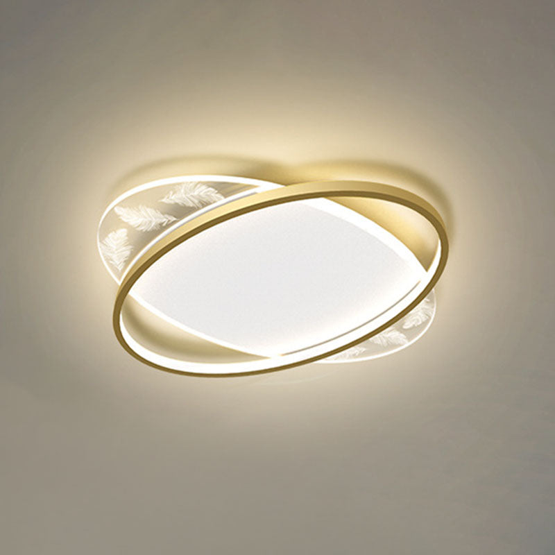 Plafonnier encastré géométrique en acrylique, plafonnier encastré de simplicité moderne