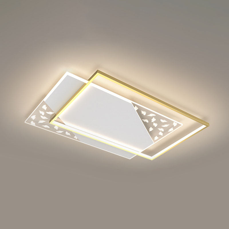 Plafonnier encastré géométrique en acrylique, plafonnier encastré de simplicité moderne