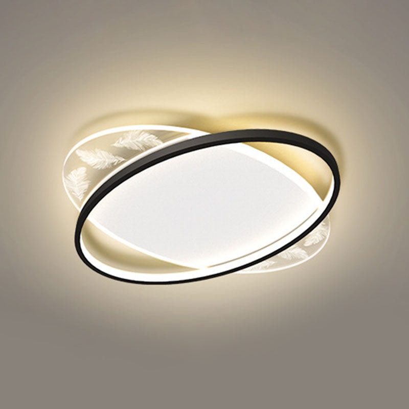 Plafonnier encastré géométrique en acrylique, plafonnier encastré de simplicité moderne