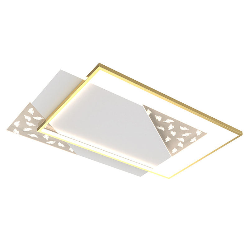 Plafonnier encastré géométrique en acrylique, plafonnier encastré de simplicité moderne