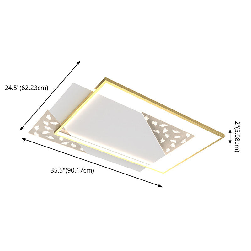 Plafonnier encastré géométrique en acrylique, plafonnier encastré de simplicité moderne