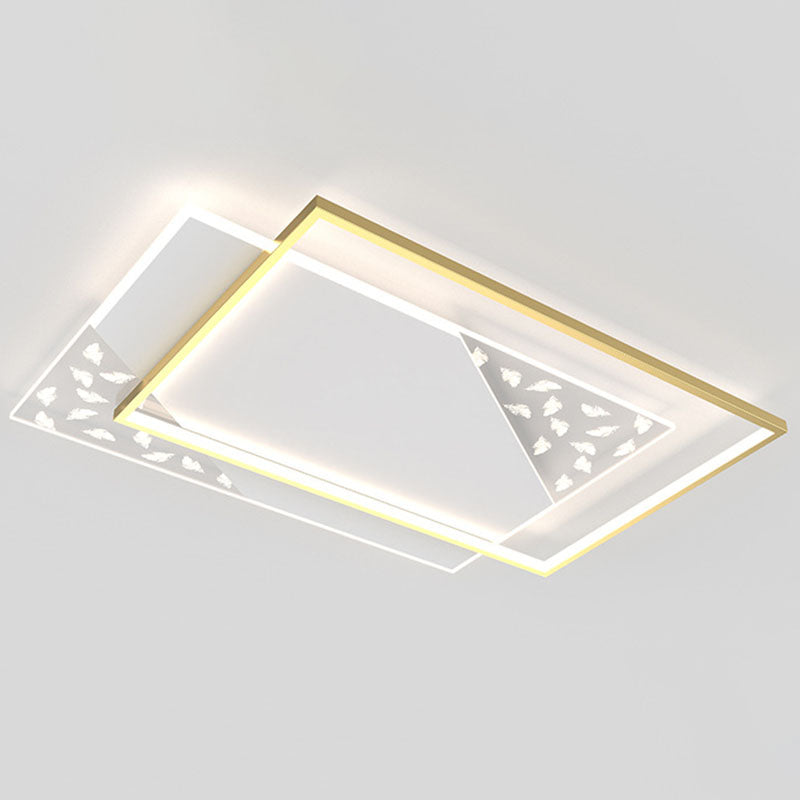 Plafonnier encastré géométrique en acrylique, plafonnier encastré de simplicité moderne