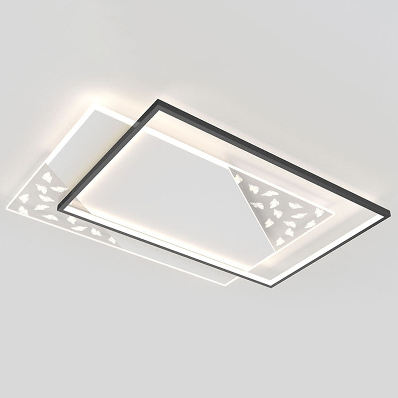 Plafonnier encastré géométrique en acrylique, plafonnier encastré de simplicité moderne