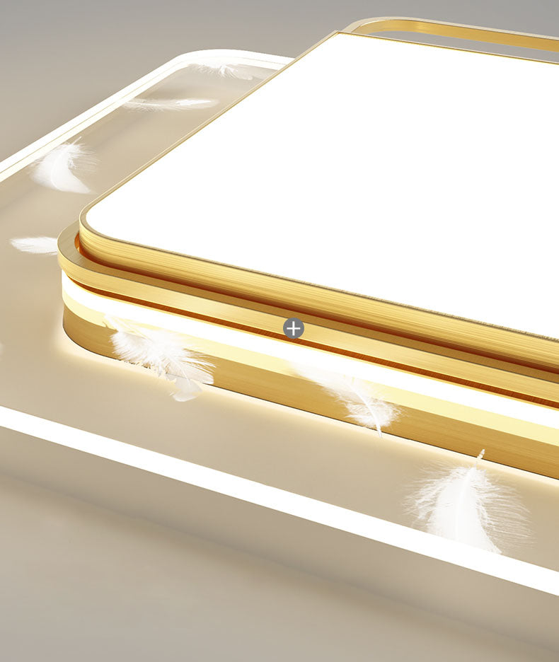 Plafonnier LED rectangulaire en fer, Style moderne, 1 lumière, pour salon