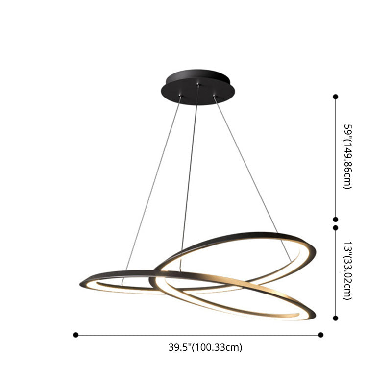 Black Spiral Soffitto a sospensione Lumo a LED a LED a LED IMPICAZIONE LADURA