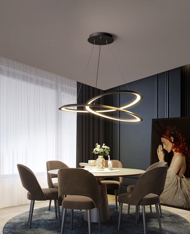 Black Spiral Soffitto a sospensione Lumo a LED a LED a LED IMPICAZIONE LADURA