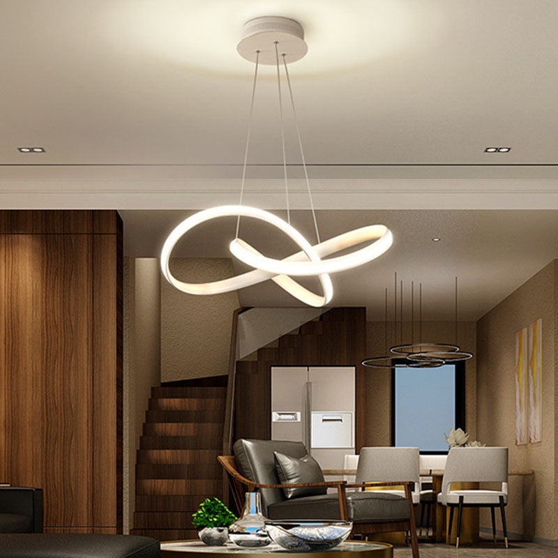 Twiting soggiorno a sospensione a sospensione in metallo kit di luce a led a led in stile nordico