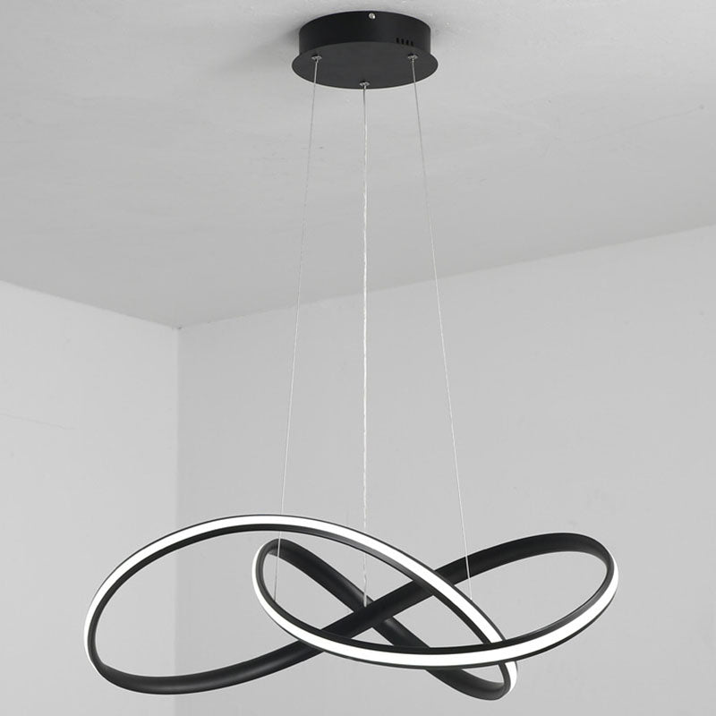 Twiting soggiorno a sospensione a sospensione in metallo kit di luce a led a led in stile nordico