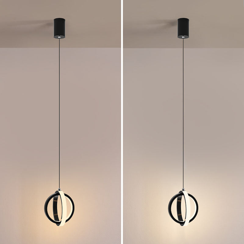 Noordse stijl cirkels gesuspendeerd verlichtingsarmatuur metalen LED Slaapkamer opknoping plafondlicht