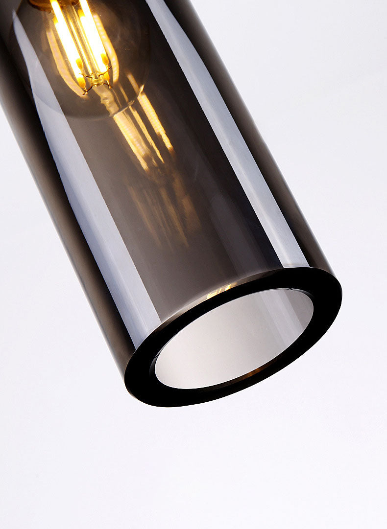 1 Light Cylinder Pendant Lighting Modern Crystal Pendant Ceiling Lights for Restaurant