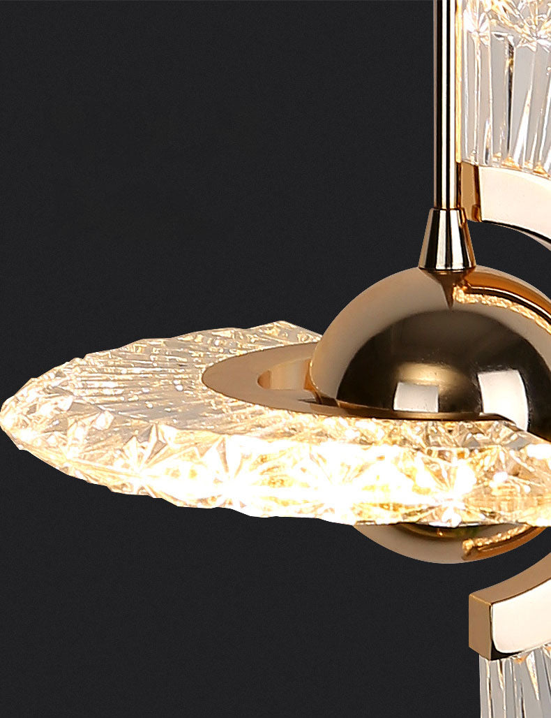 1 Light Plate Hanging Ceiling Light Modern Acrylic Ceiling Light with Hanging Cord for Bedside