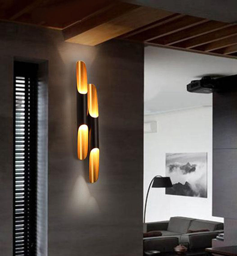 Moderne einfache lineare Wandmontage 1-Licht-Aluminiumwandlampe für Wohnzimmer