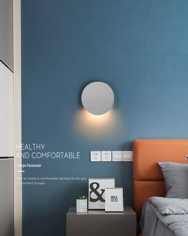 Luz de la pared curva Malimalista LED de metal LED al aire libre Luz de luz montada en la pared