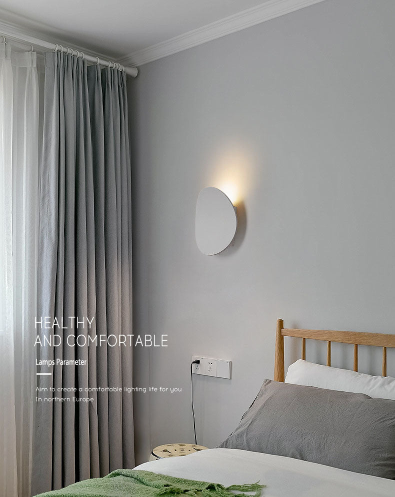 Luz de la pared curva Malimalista LED de metal LED al aire libre Luz de luz montada en la pared