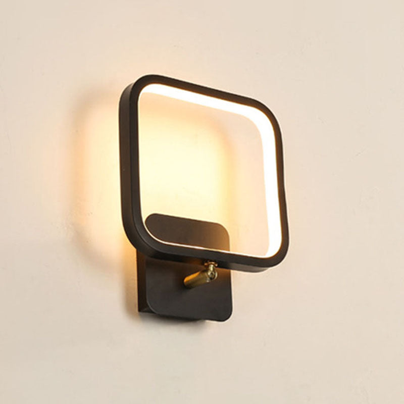 Geometrical Wall Mounted Lighting Modern Style Metal LED Wall Light Sconce for Bedroom