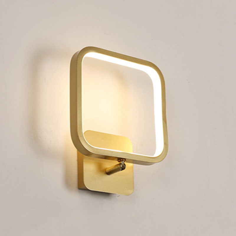 Geometrical Wall Mounted Lighting Modern Style Metal LED Wall Light Sconce for Bedroom