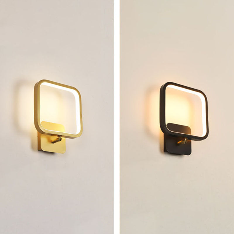 Geometrical Wall Mounted Lighting Modern Style Metal LED Wall Light Sconce for Bedroom