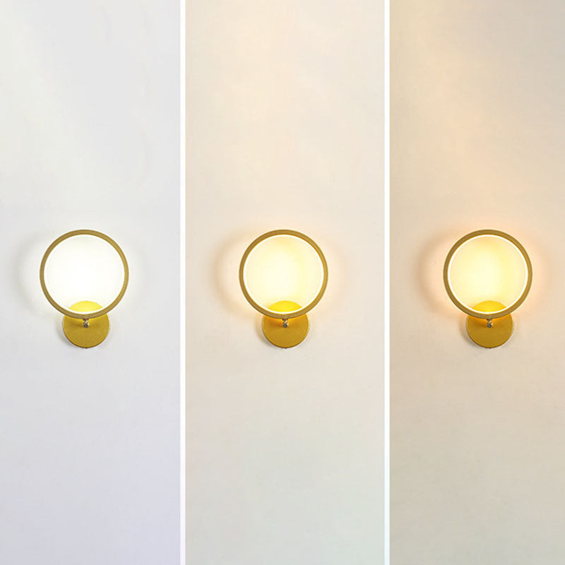 Geometrical Wall Mounted Lighting Modern Style Metal LED Wall Light Sconce for Bedroom