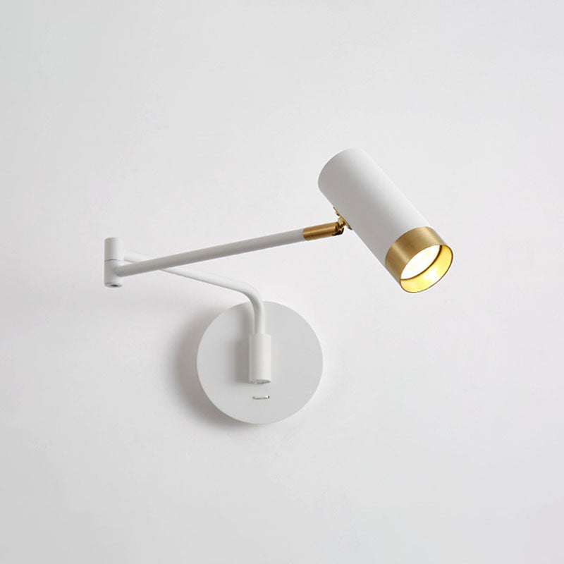 Aluminum Minimalism Wall Light Sconces Swing Arm Wall Mounted Light for Bedroom