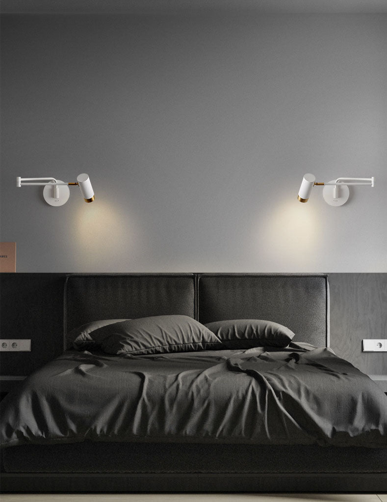 Aluminum Minimalism Wall Light Sconces Swing Arm Wall Mounted Light for Bedroom