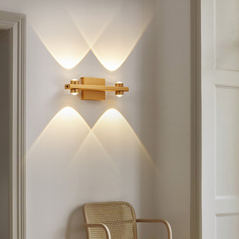 Lampada a montaggio a parete lineare moderna lampada a parete in metallo a 1 luce per bagno