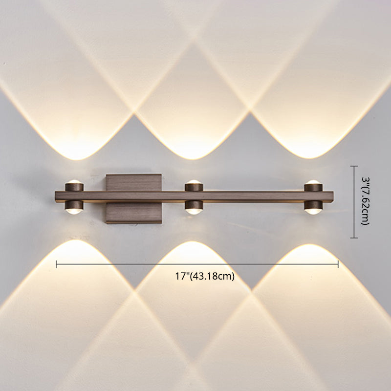 Lampada a montaggio a parete lineare moderna lampada a parete in metallo a 1 luce per bagno