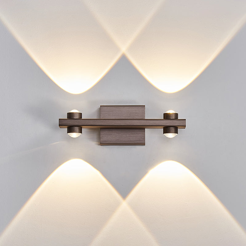 Lampada a montaggio a parete lineare moderna lampada a parete in metallo a 1 luce per bagno