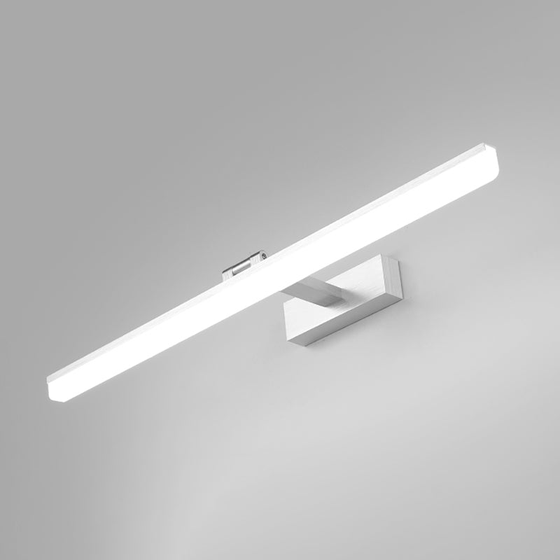 Modern Linear Wall Mount Light Fixture Aluminum 1-Light Wall Lamp for Bathroom