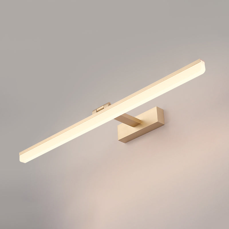 Mount mural linéaire moderne luminaire luminaire en aluminium à 1 lumière pour salle de bain