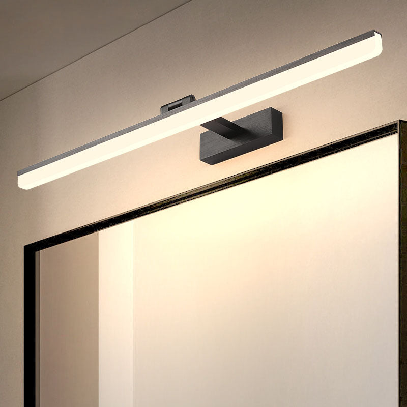 Modern Linear Wall Mount Light Fixture Aluminum 1-Light Wall Lamp for Bathroom
