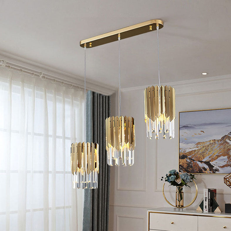 Cilinderlichtophanging hanger moderne eenvoudige kristallen hanglampen voor bed naast