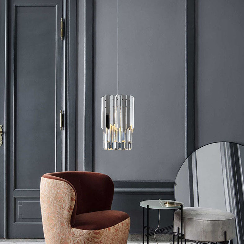 Cilinderlichtophanging hanger moderne eenvoudige kristallen hanglampen voor bed naast