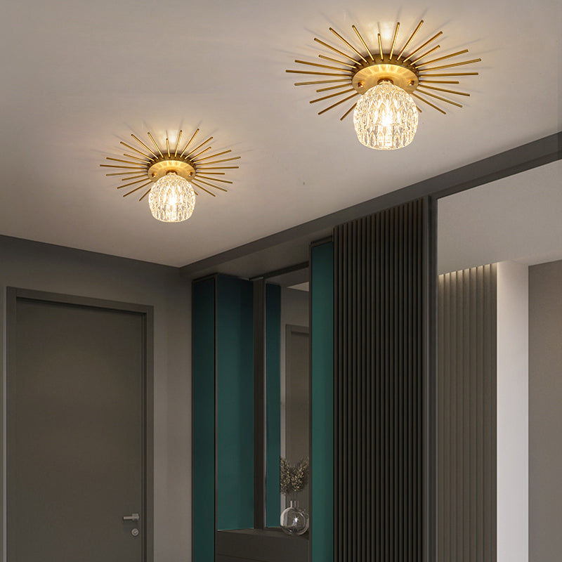 1-Luz del techo de cristal de montaje de vidrio de techo de cristal contemporáneo para Hallway