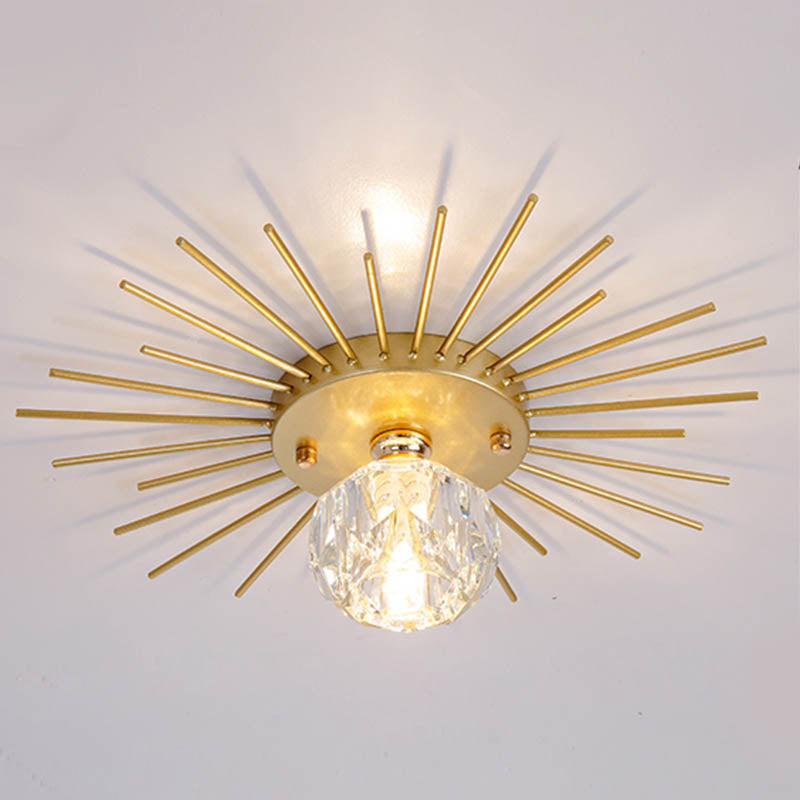 1-Luz del techo de cristal de montaje de vidrio de techo de cristal contemporáneo para Hallway