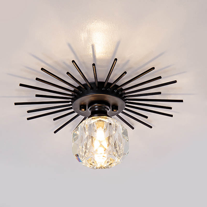 1-Luz del techo de cristal de montaje de vidrio de techo de cristal contemporáneo para Hallway